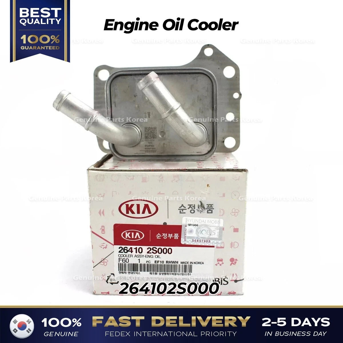 ⭐Genuine⭐ Engine Oil Cooler 264102S000 for Hyundai Santa Fe Sonata Kia Sorento