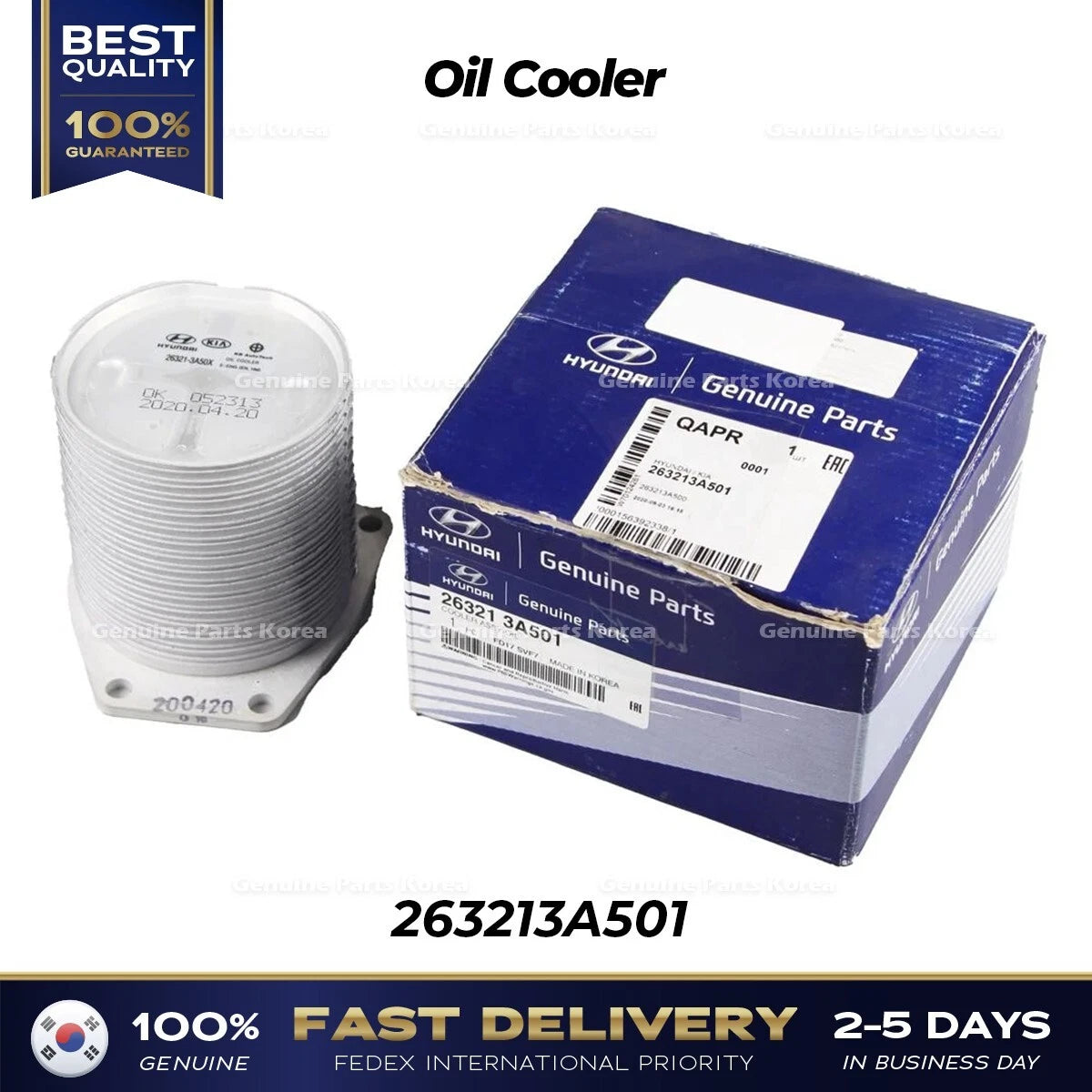 ⭐Genuine⭐ Oil Cooler 263213A501 for Kia Mohave Borrego
