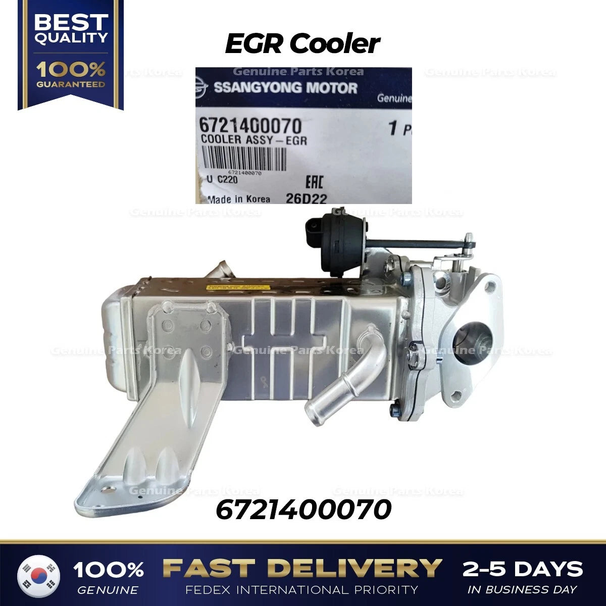 ⭐Genuine⭐ EGR Cooler 6721400070 for Ssangyong Korando Rexton Turismo