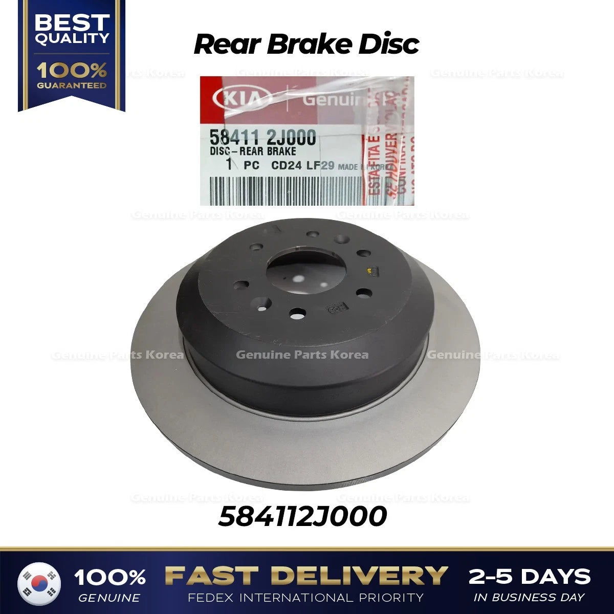 ⭐Genuine⭐ Rear Brake Disc 584112J000 for Kia Borrego