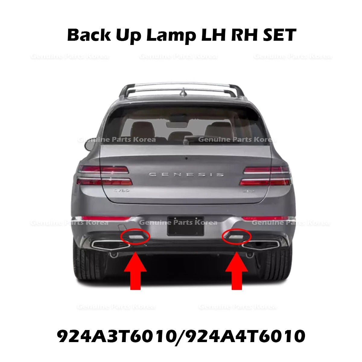 ⭐Genuine⭐ Back Up Lamp LH RH SET 924A3T6010 924A4T6010 for Hyundai Genesis GV80