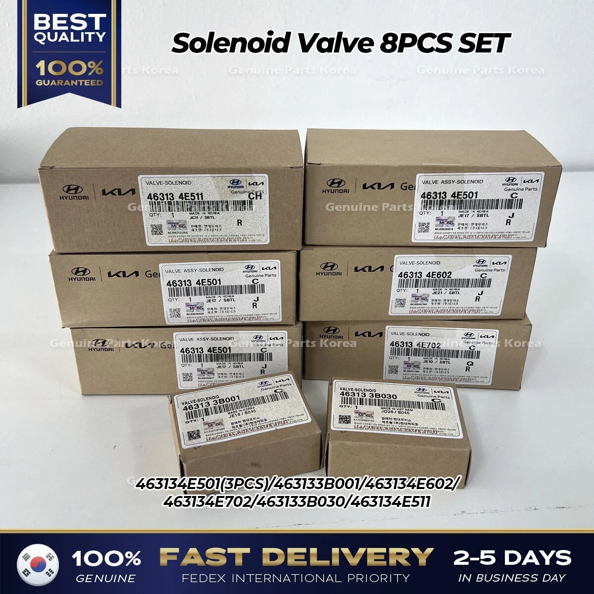 ⭐Genuine⭐ Solenoid Valve 8PCS SET for Hyundai Equus Genesis Coupe
