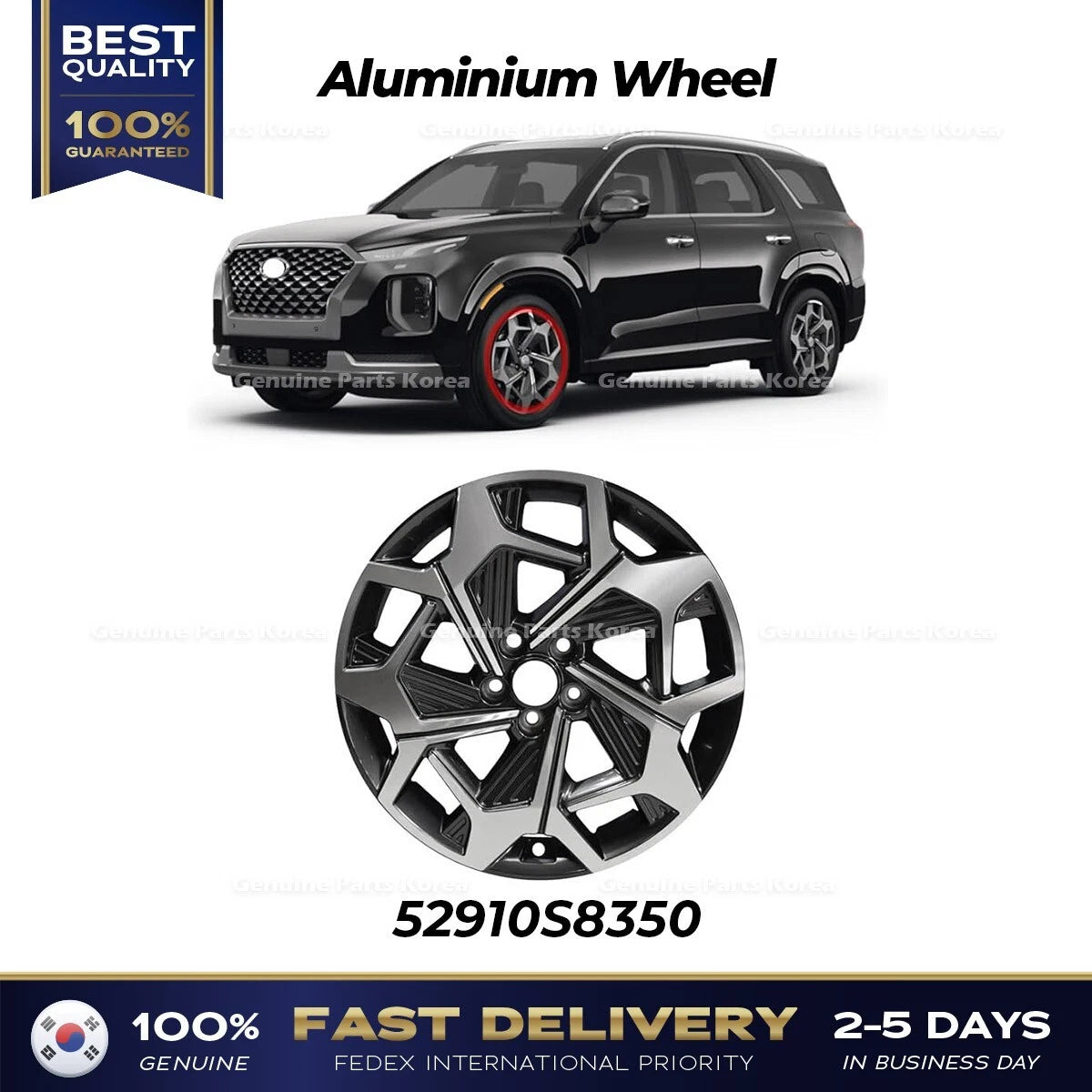 ⭐Genuine⭐ Aluminium Wheel 52910S8350 for Hyundai Palisade