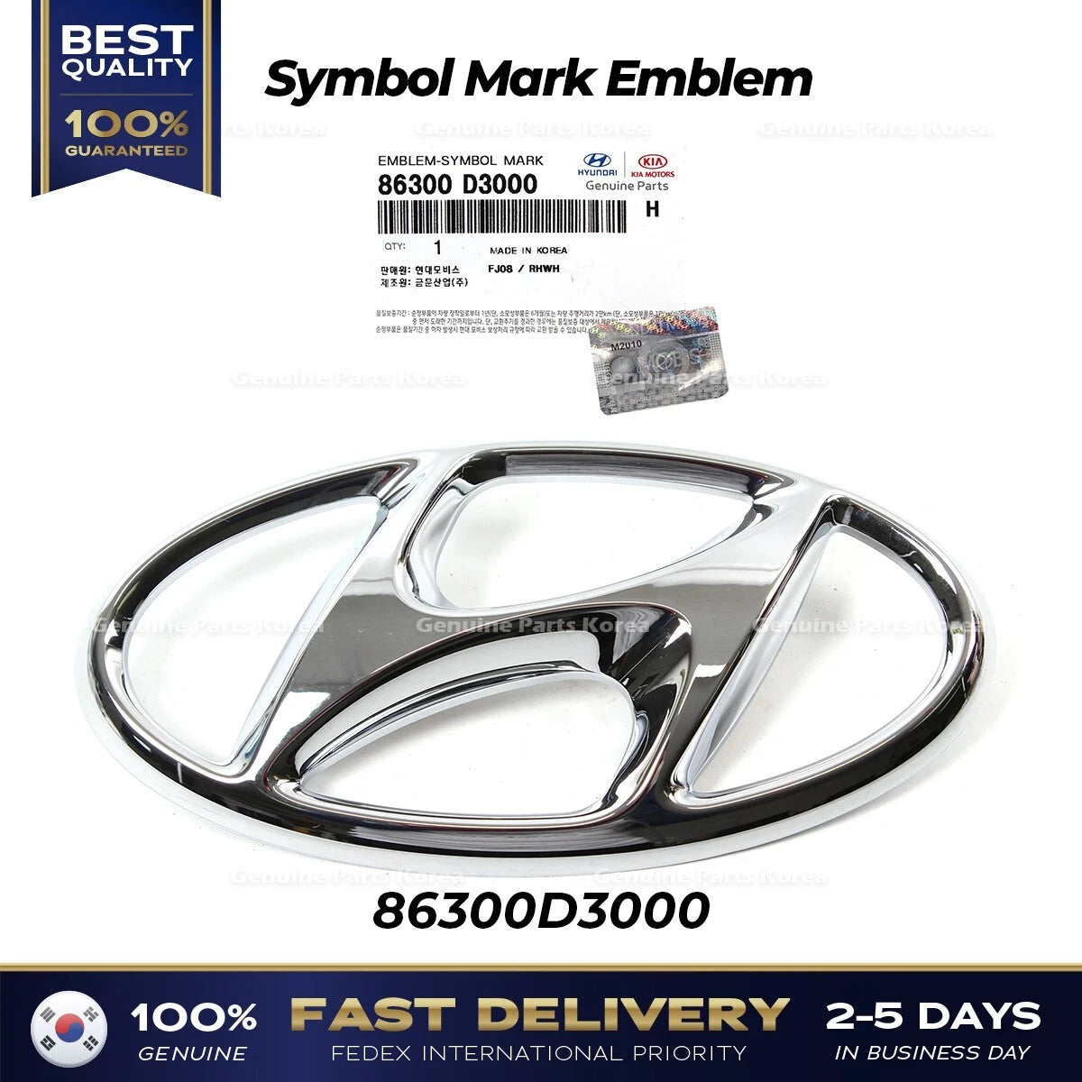⭐Genuine⭐ Symbol Mark Emblem 86300D3000 for Hyundai Tucson
