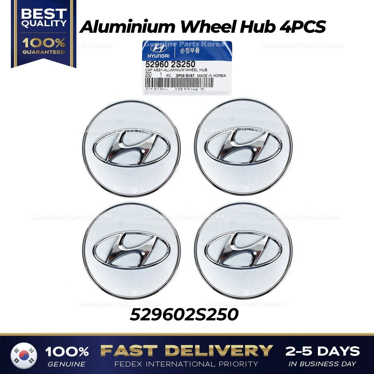 ⭐Genuine⭐ Aluminium Wheel Hub 4PCS 529602S250 for Hyundai Elantra