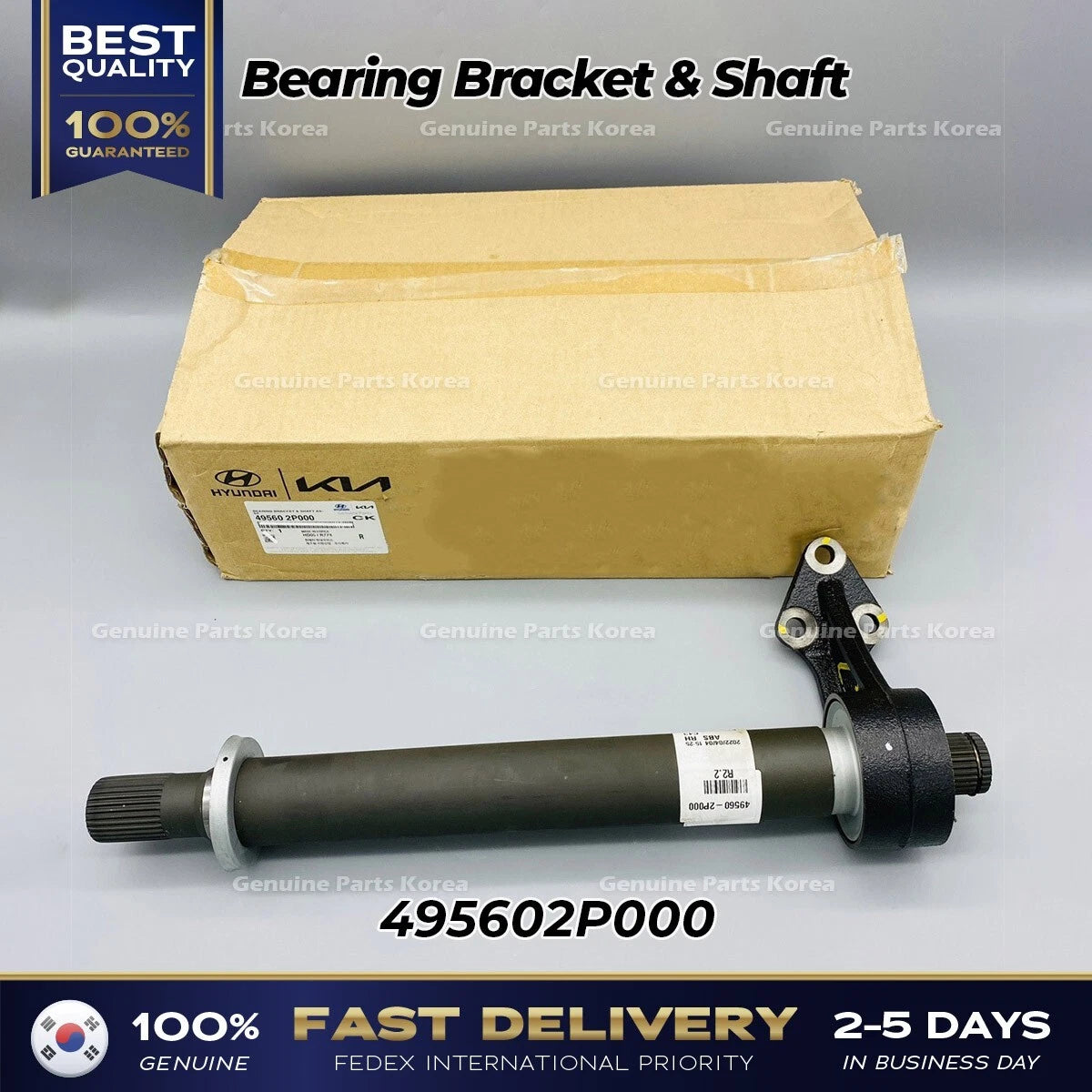 ⭐Genuine⭐ Bearing Bracket & Shaft 495602P000 for Hyundai Santa Fe Kia Sorento