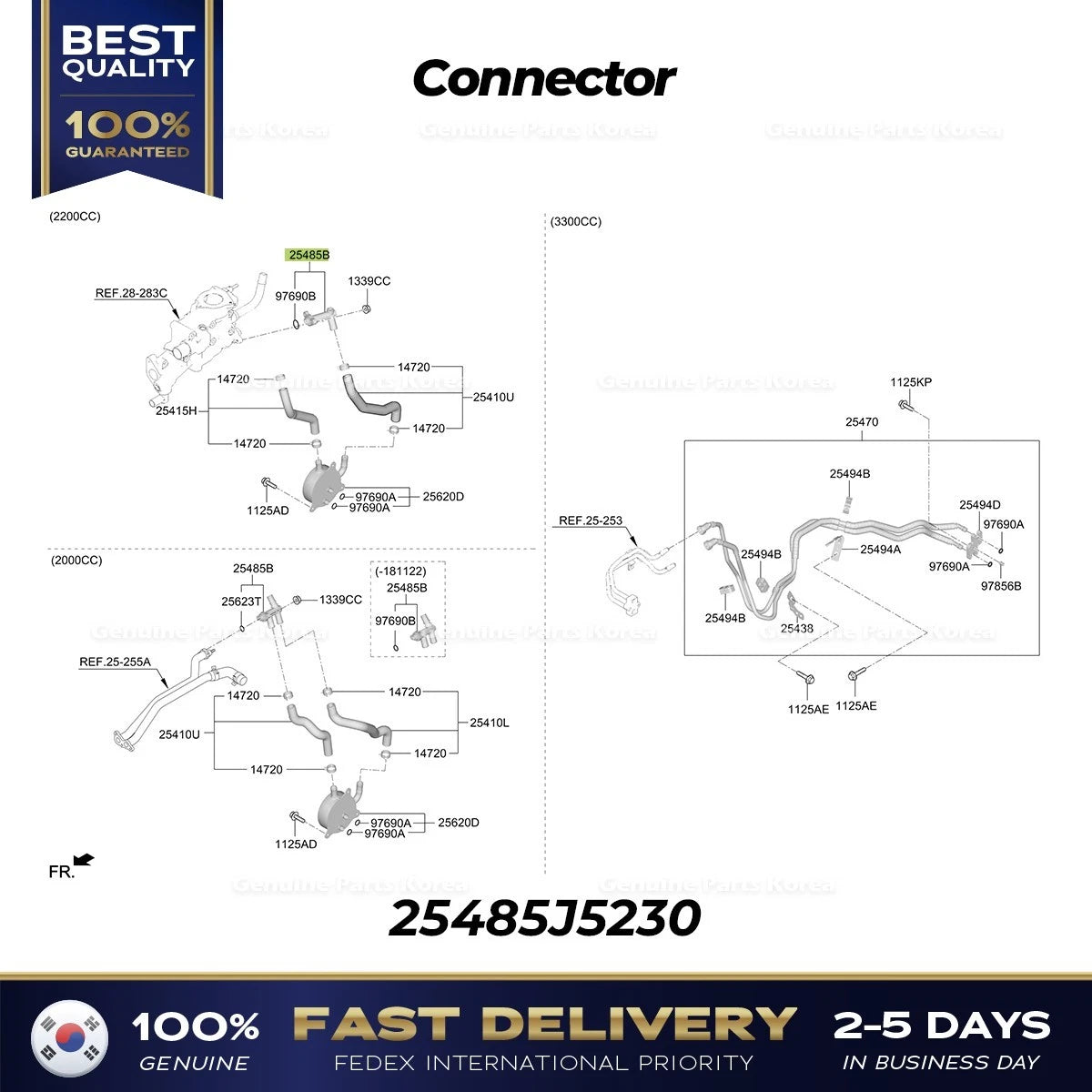 ⭐Genuine⭐ Connector 25485J5230 for Hyundai Genesis G70