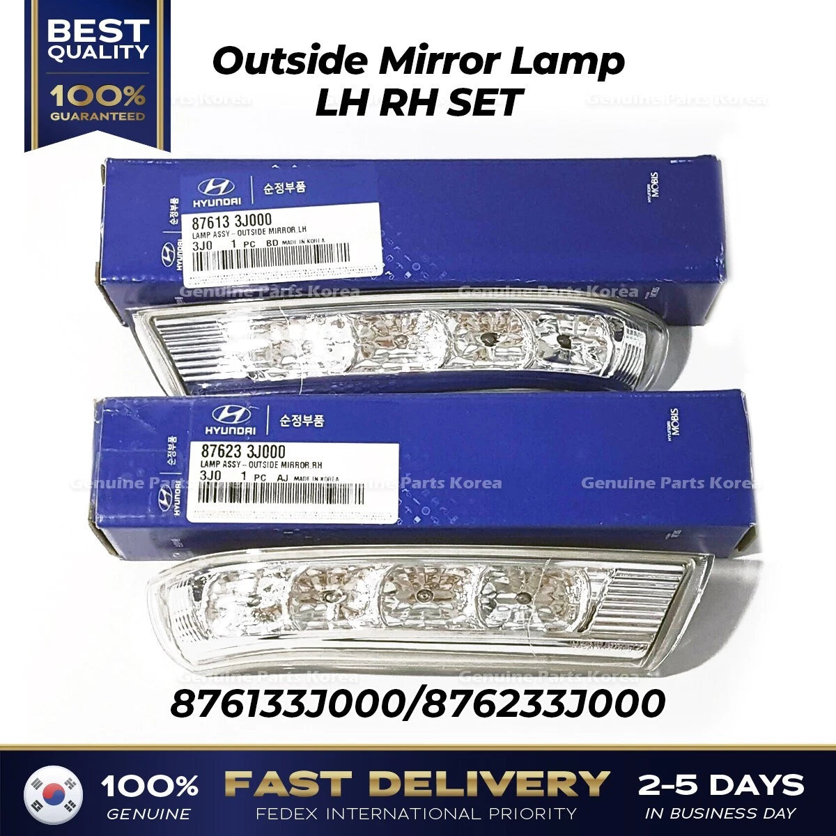 ⭐Genuine⭐ Outside Mirror Lamp LH RH SET for Hyundai Veracruz
