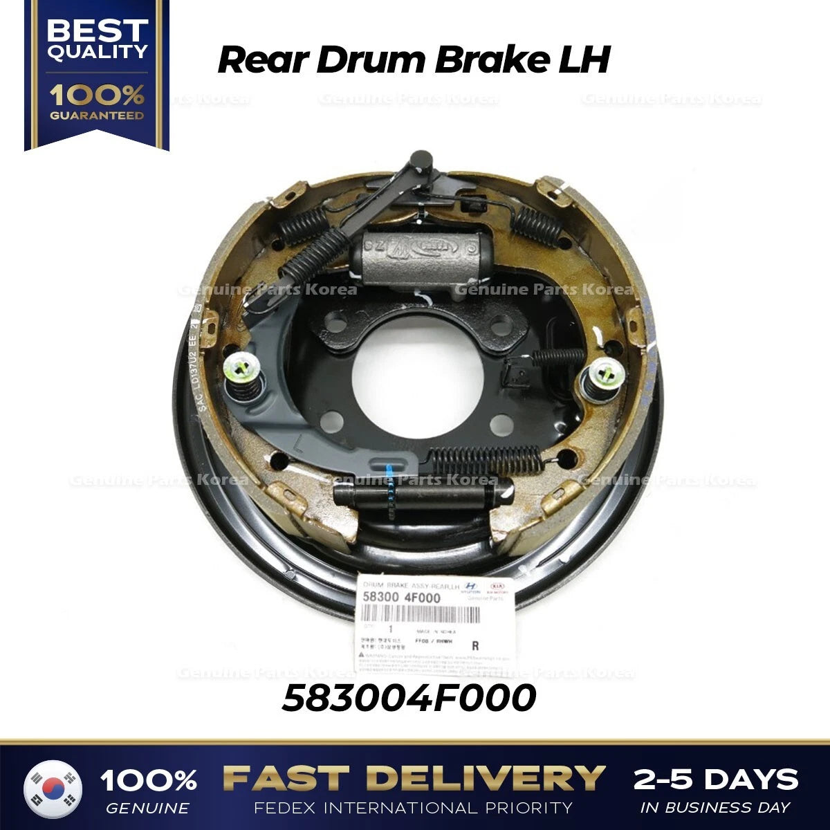 ⭐Genuine⭐ Rear Drum Brake LH 583004F000 for Hyundai Porter II