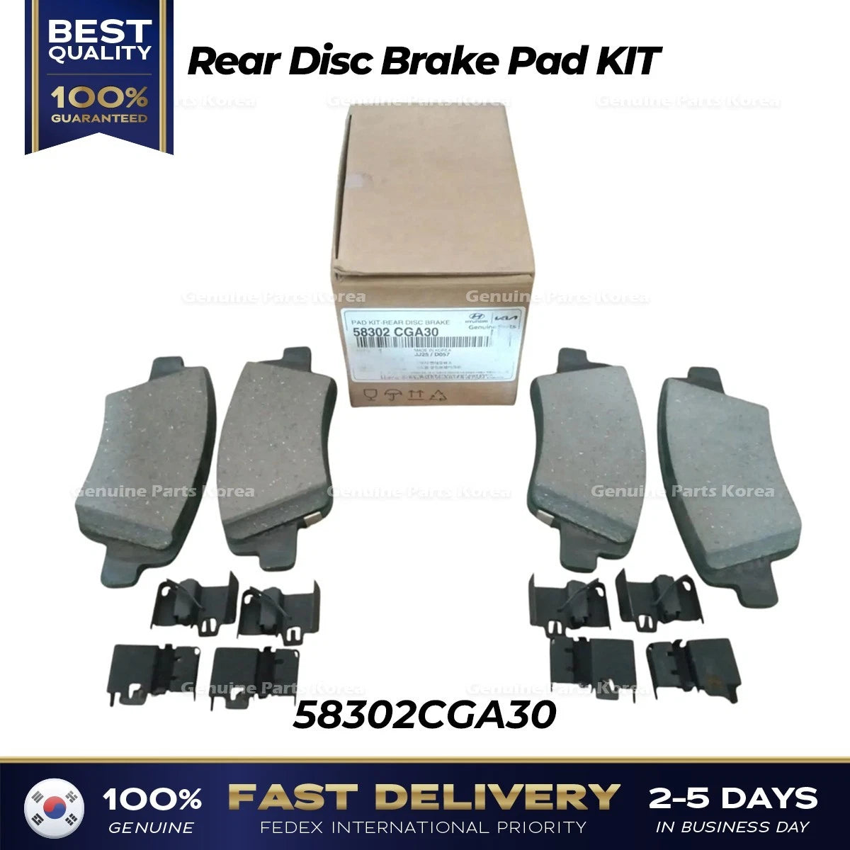 ⭐Genuine⭐ Rear Disc Brake Pad KIT 58302CGA30 for Hyundai Staria