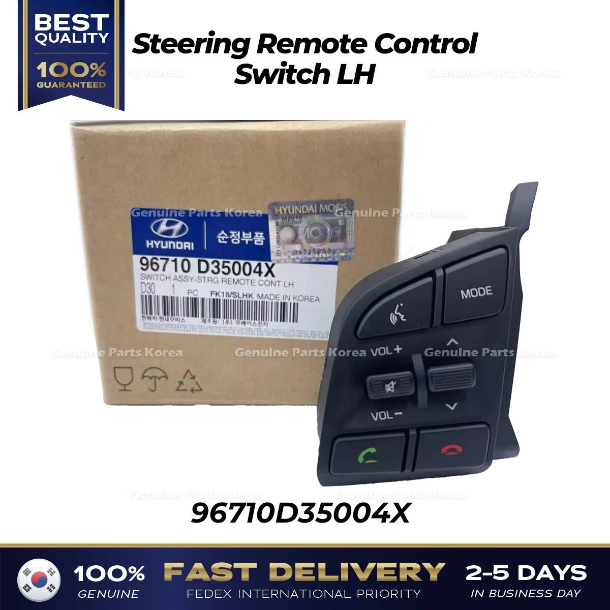 ⭐Genuine⭐ Steering Remote Control Switch LH 96710D35004X for Hyundai Tucson