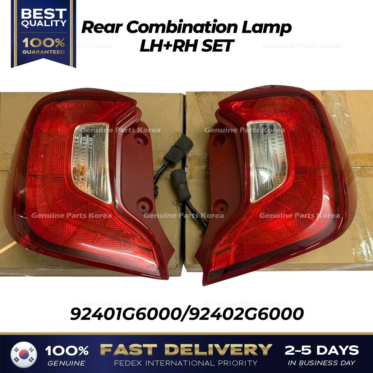 ⭐Genuine⭐ Rear Combination Lamp LH RH SET 92401G6000 92402G6000 for Kia Picanto