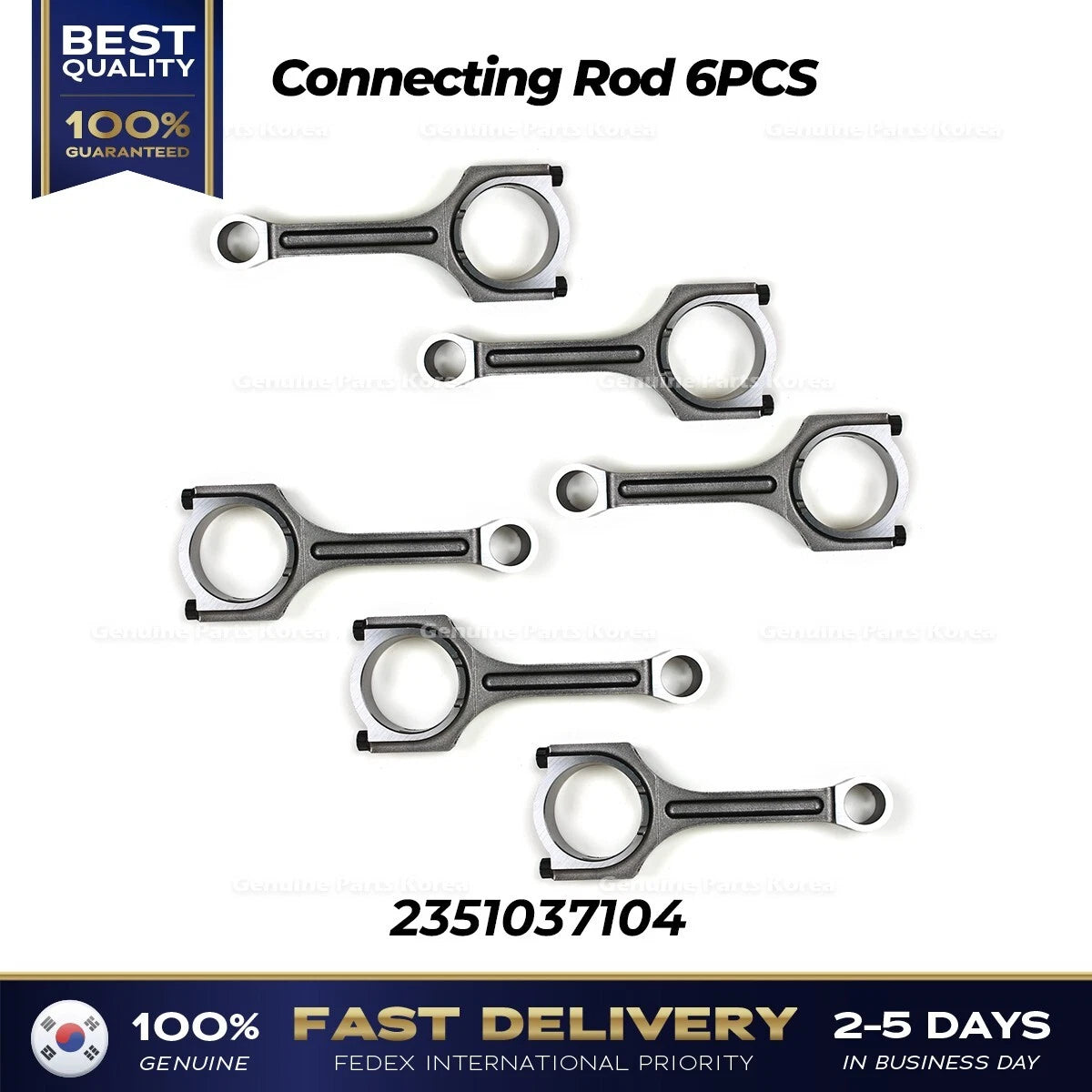 ⭐Genuine⭐ Connecting Rod 6PCS 2351037104 for Hyundai Tiburon Kia Optima