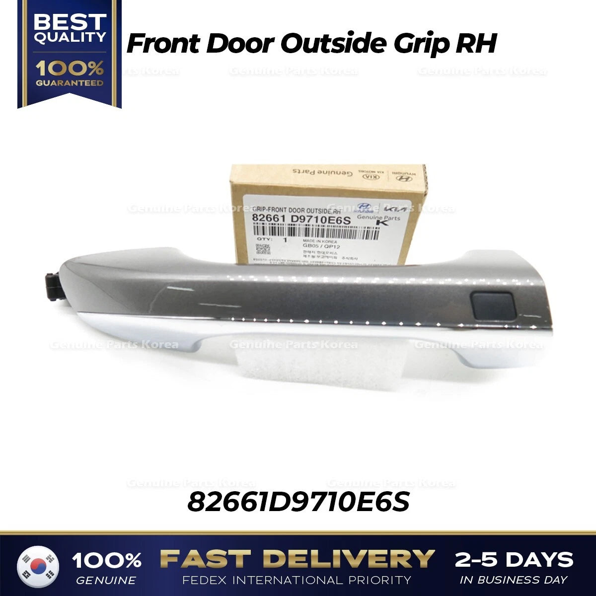 ⭐Genuine⭐ Front Door Outside Grip RH 82661D9710E6S for Kia Rio
