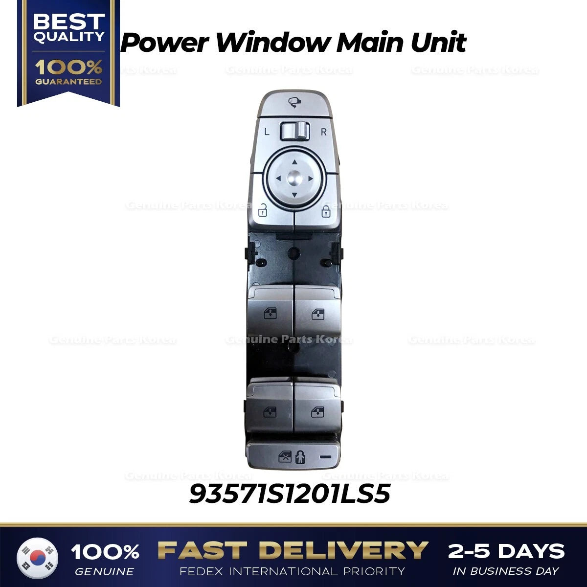⭐Genuine⭐ Power Window Main Unit 93571S1201LS5 for Hyundai Santa Fe