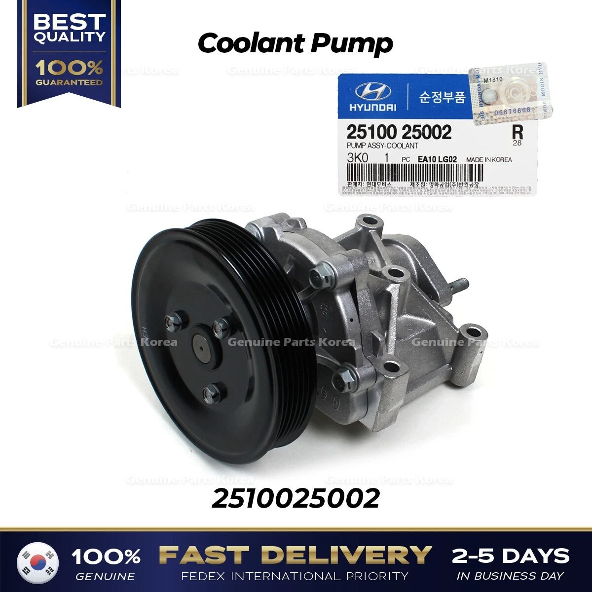⭐Genuine⭐ Coolant Pump 2510025002 for Hyundai Sonata Kia Optima