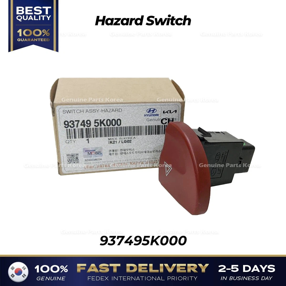 Genuine Hazard Switch 937495K000 for Hyundai Mighty
