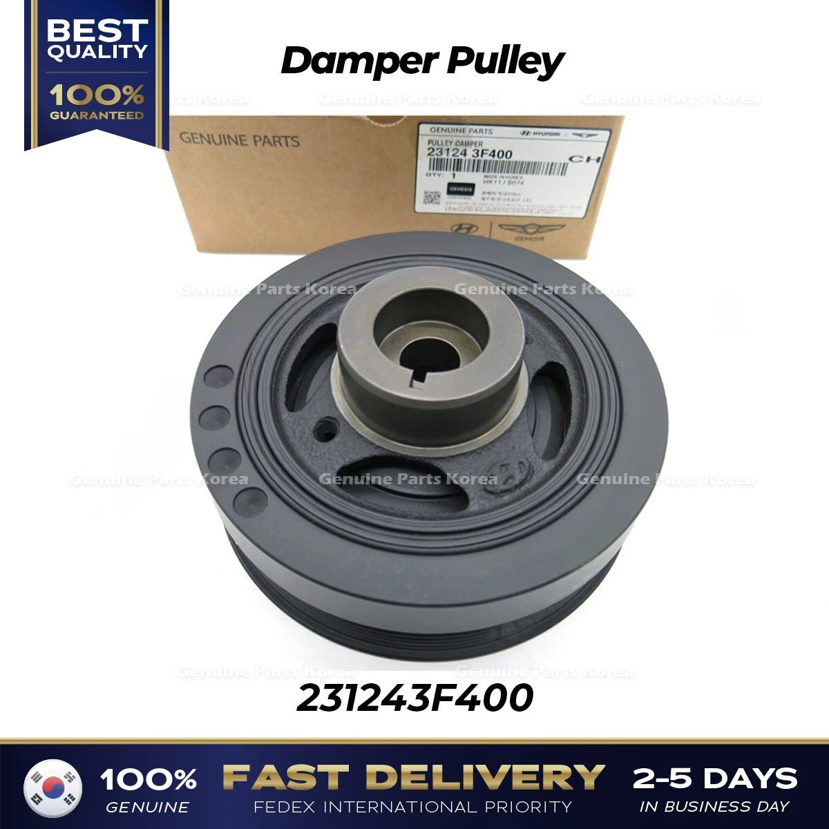 ⭐Genuine⭐ Damper Pulley 231243F400 for Hyundai Equus Genesis Kia K900