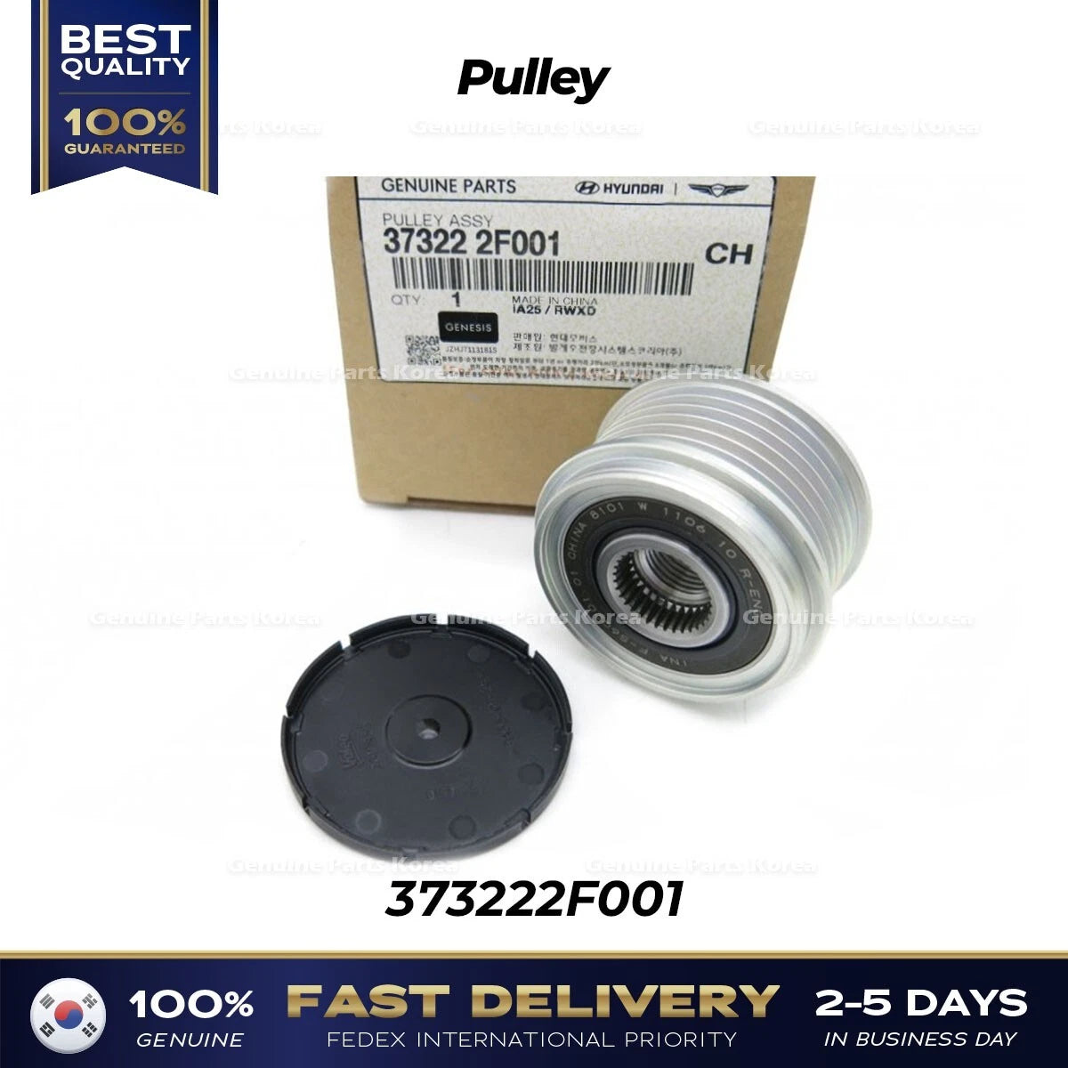 ⭐Genuine⭐ Pulley 373222F001 for Hyundai Genesis G70 Maxcruz Tucson Palisade
