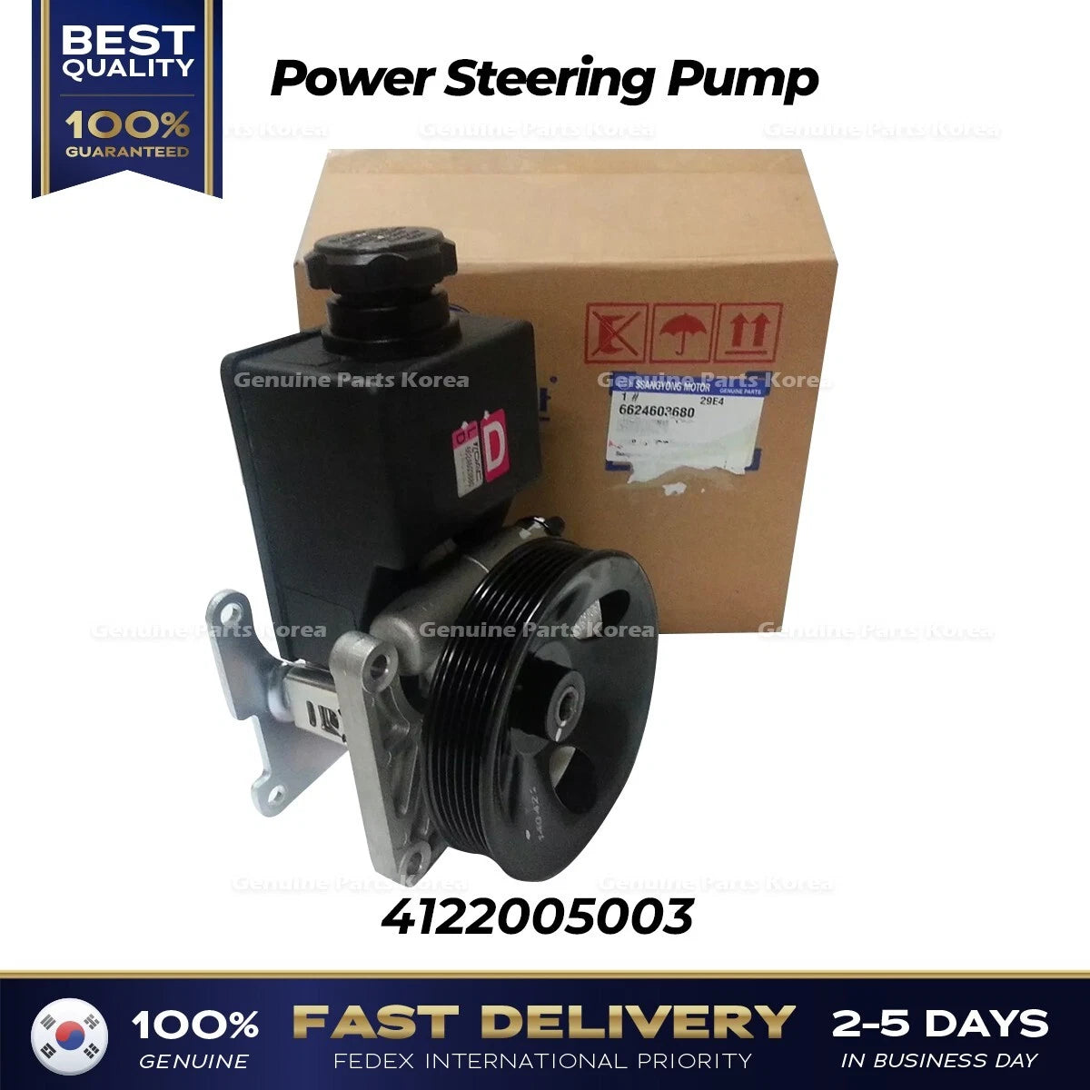 ⭐Genuine⭐ Power Steering Pump 6624603680 for Ssangyong Musso Korando