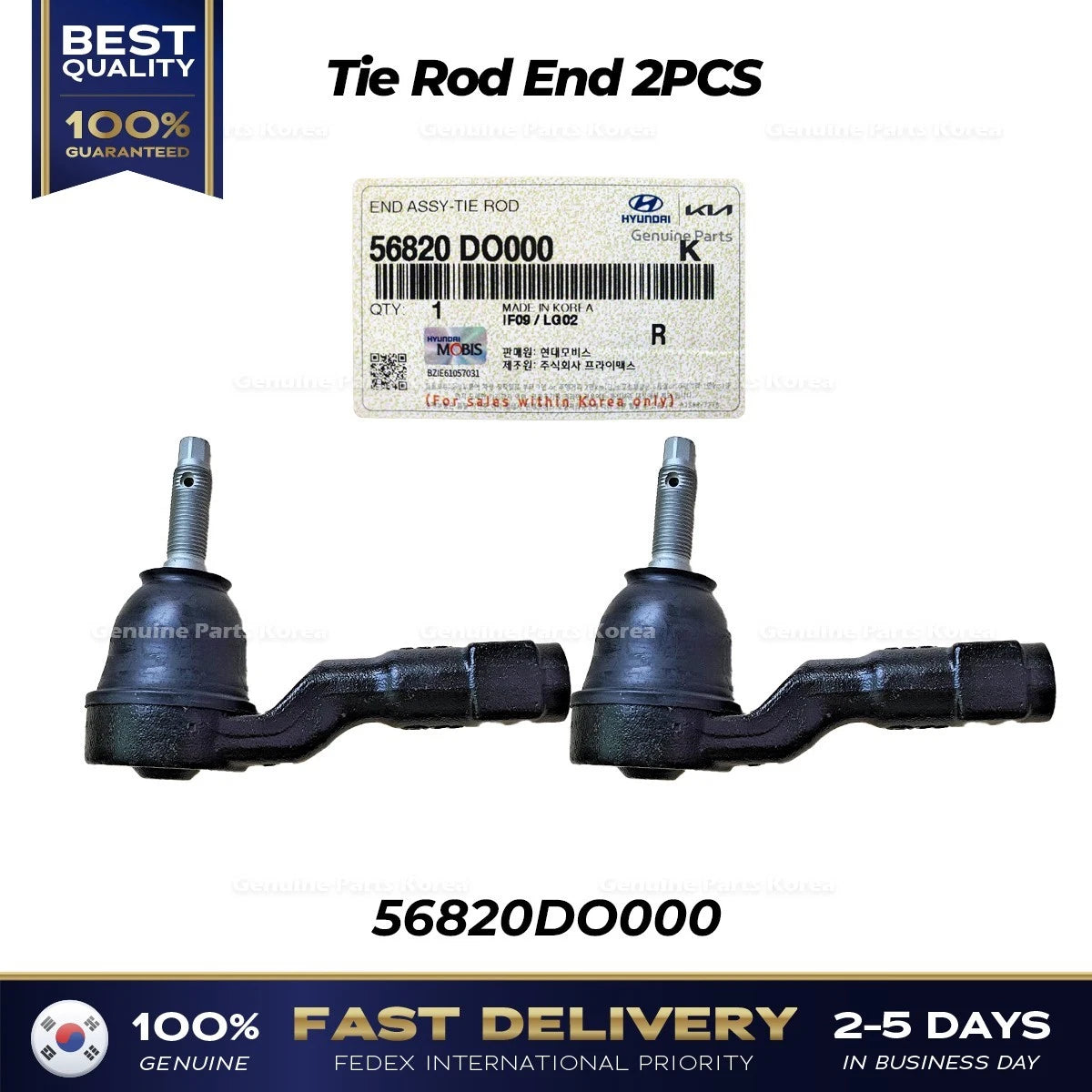 ⭐Genuine⭐ Tie Rod End 2PCS 56820DO000 for Kia EV9