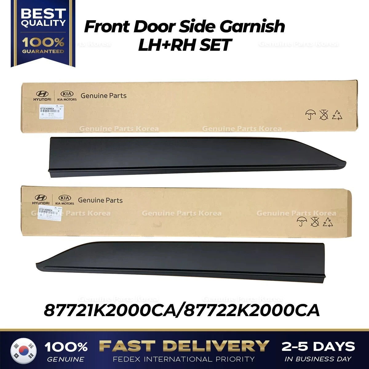 ⭐Genuine⭐ Front Door Side Garnish LH RH SET for Hyundai Venue