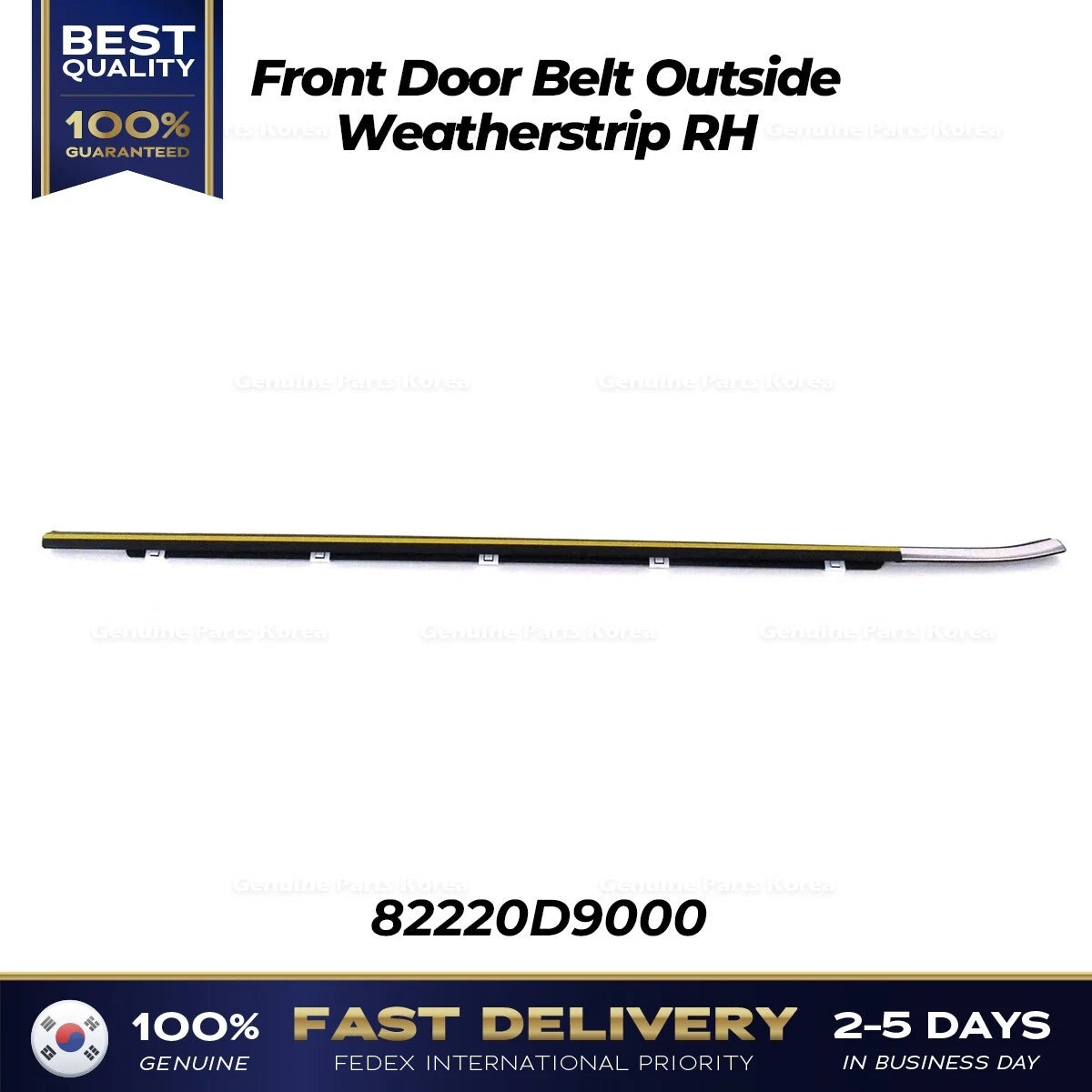 ⭐Genuine⭐ Front Door Belt Outside Weatherstrip RH 82220D9000 for Kia Sportage