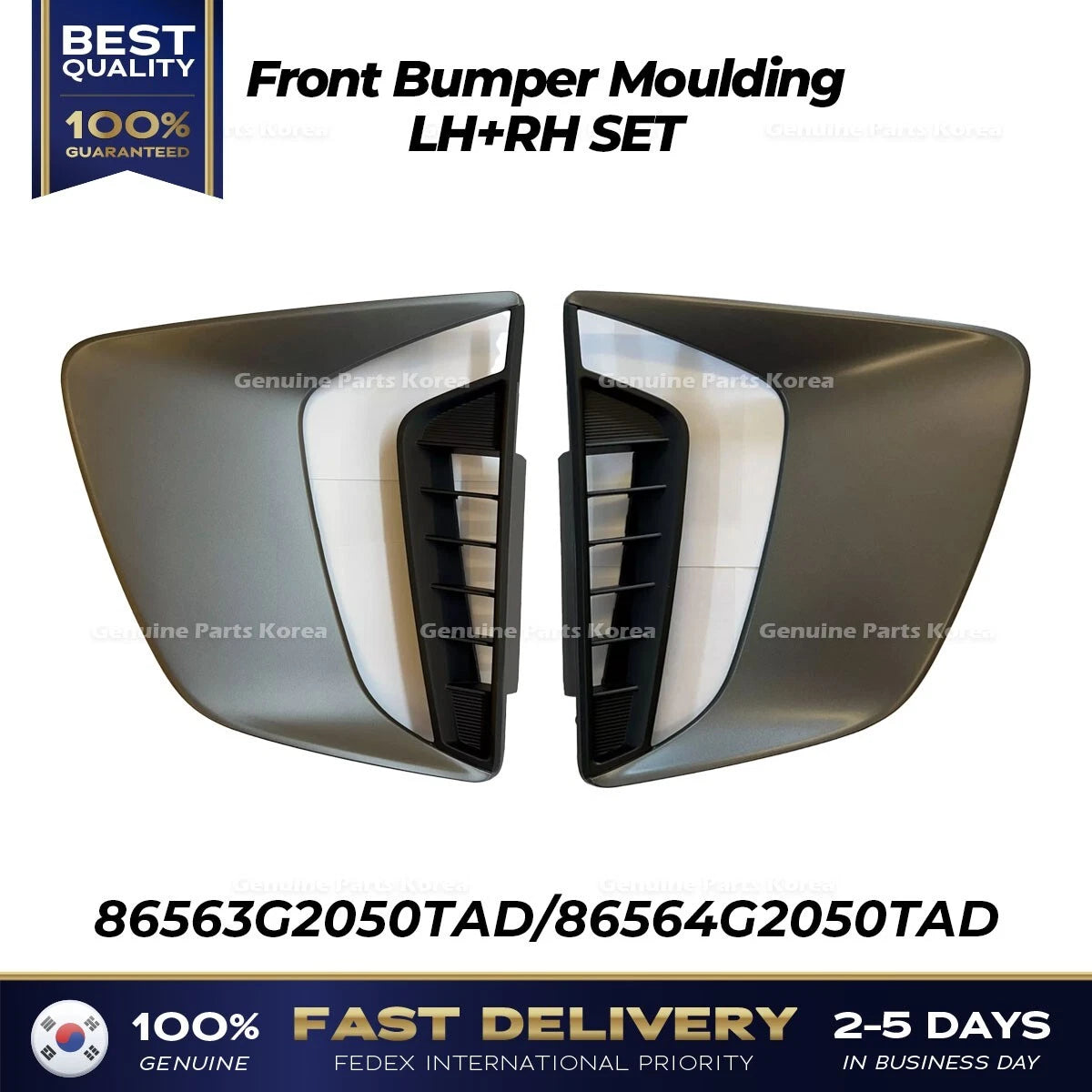 ⭐Genuine⭐ Front Bumper Moulding LH RH SET for Hyundai Ioniq