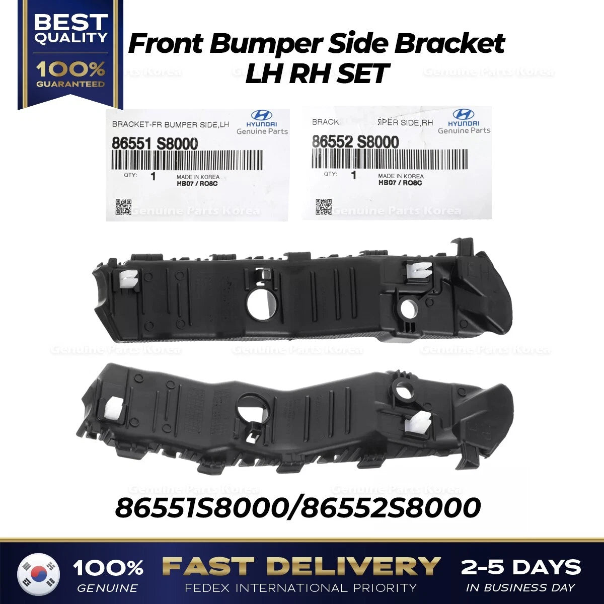 ⭐Genuine⭐ Front Bumper Side Bracket LH RH SET for Hyundai Palisade