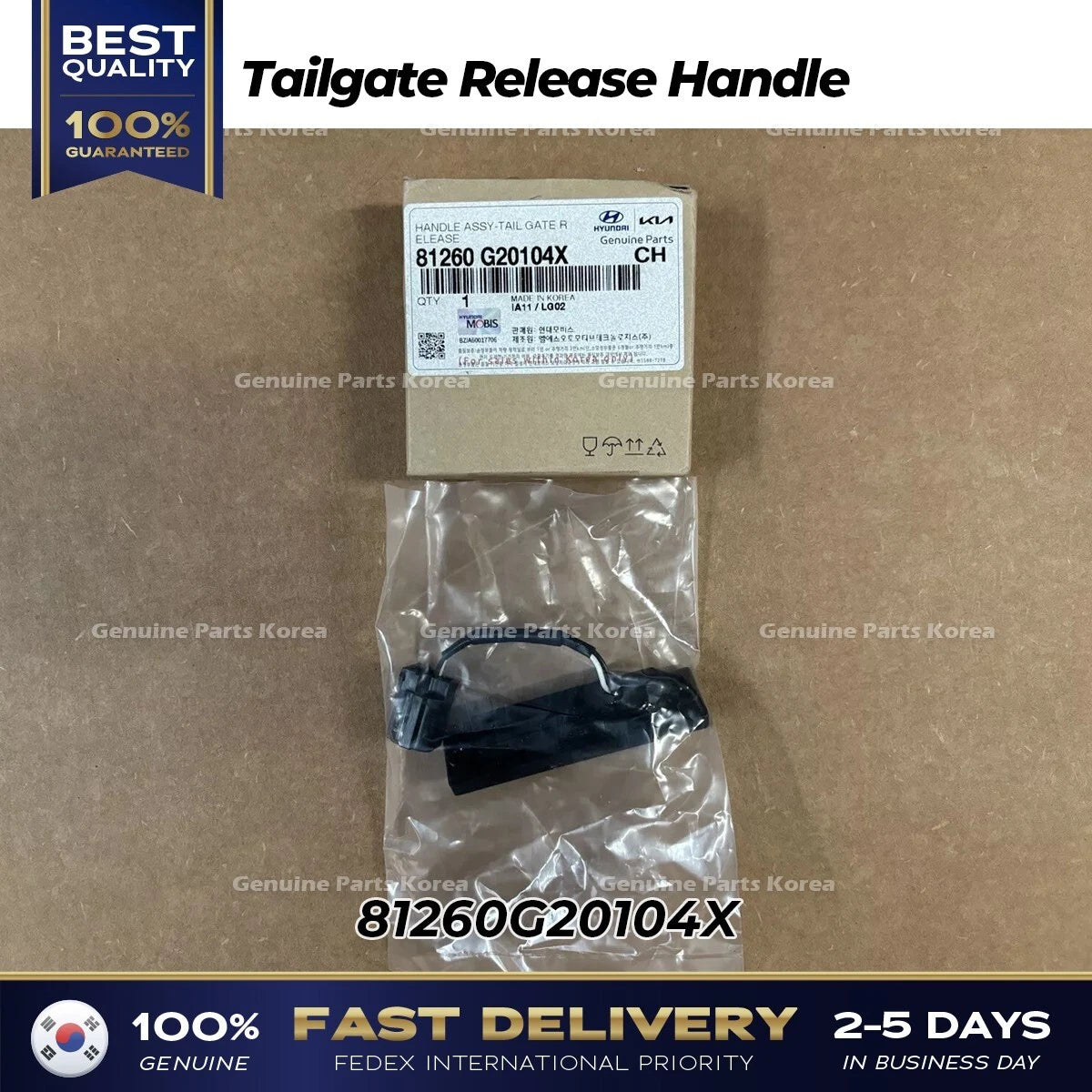 ⭐Genuine⭐ Tailgate Release Handle 81260G20104X for Hyundai Ioniq
