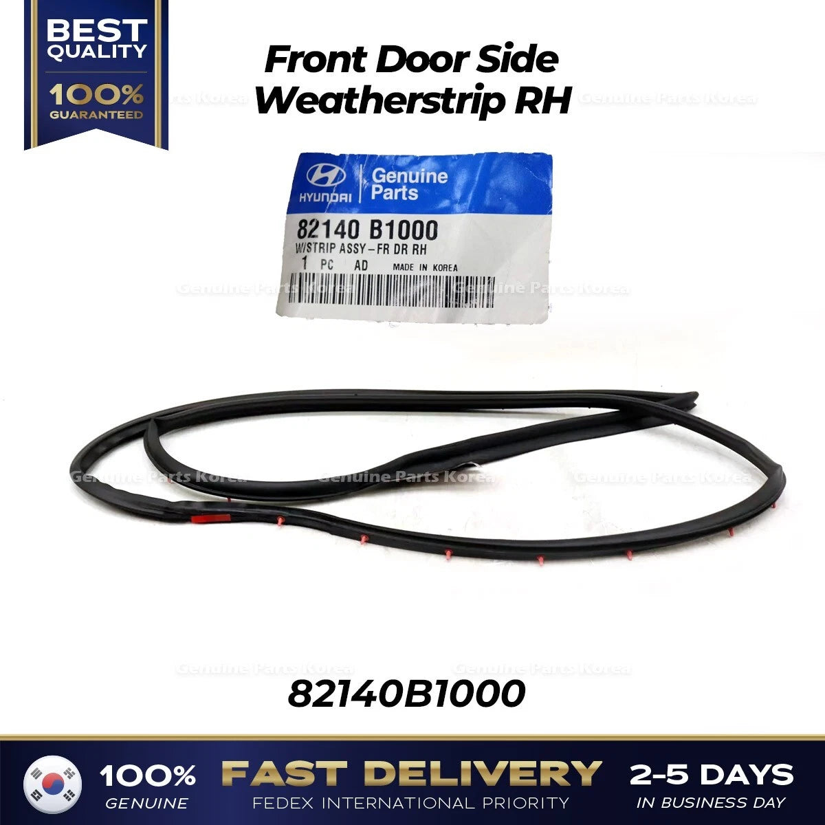 ⭐Genuine⭐ Front Door Side Weatherstrip RH 82140B1000 for Hyundai Genesis