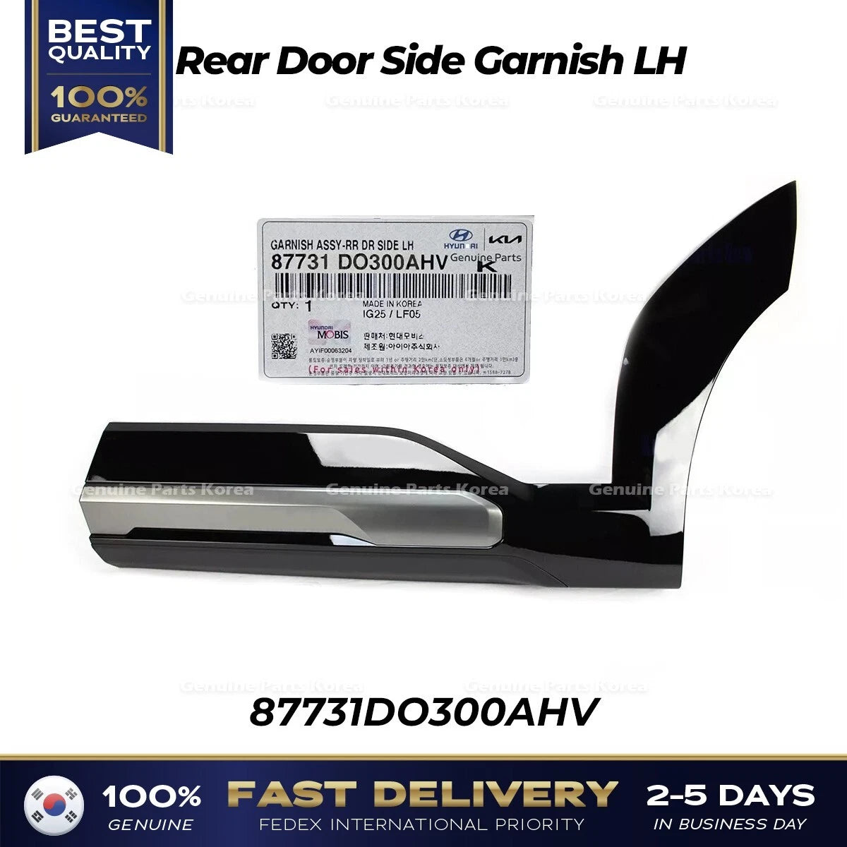 ⭐Genuine⭐ Rear Door Side Garnish LH 87731DO300AHV for Kia EV9