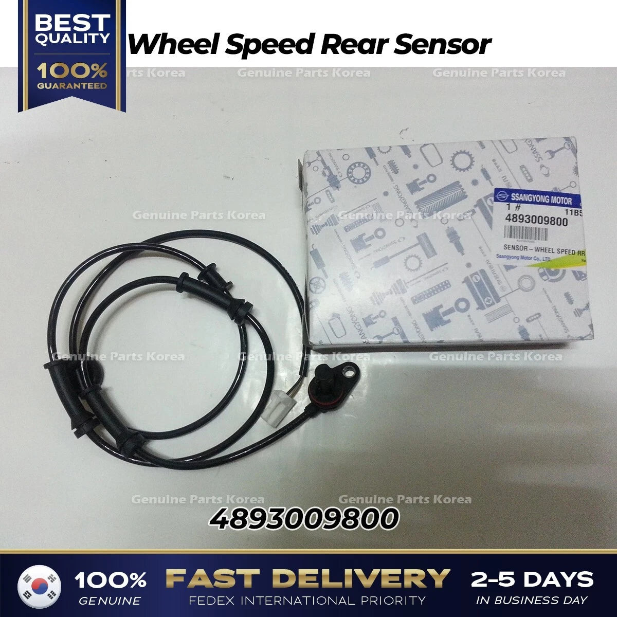 ⭐Genuine⭐ Wheel Speed Rear Sensor 4893009800 for Ssangyong Korando Sports