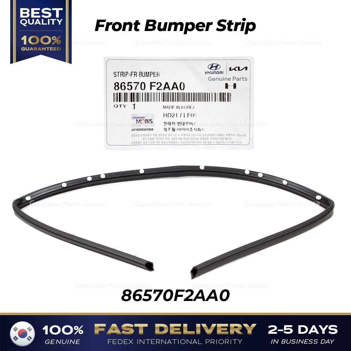 ⭐Genuine⭐ Front Bumper Strip 86570F2AA0 for Hyundai Elantra