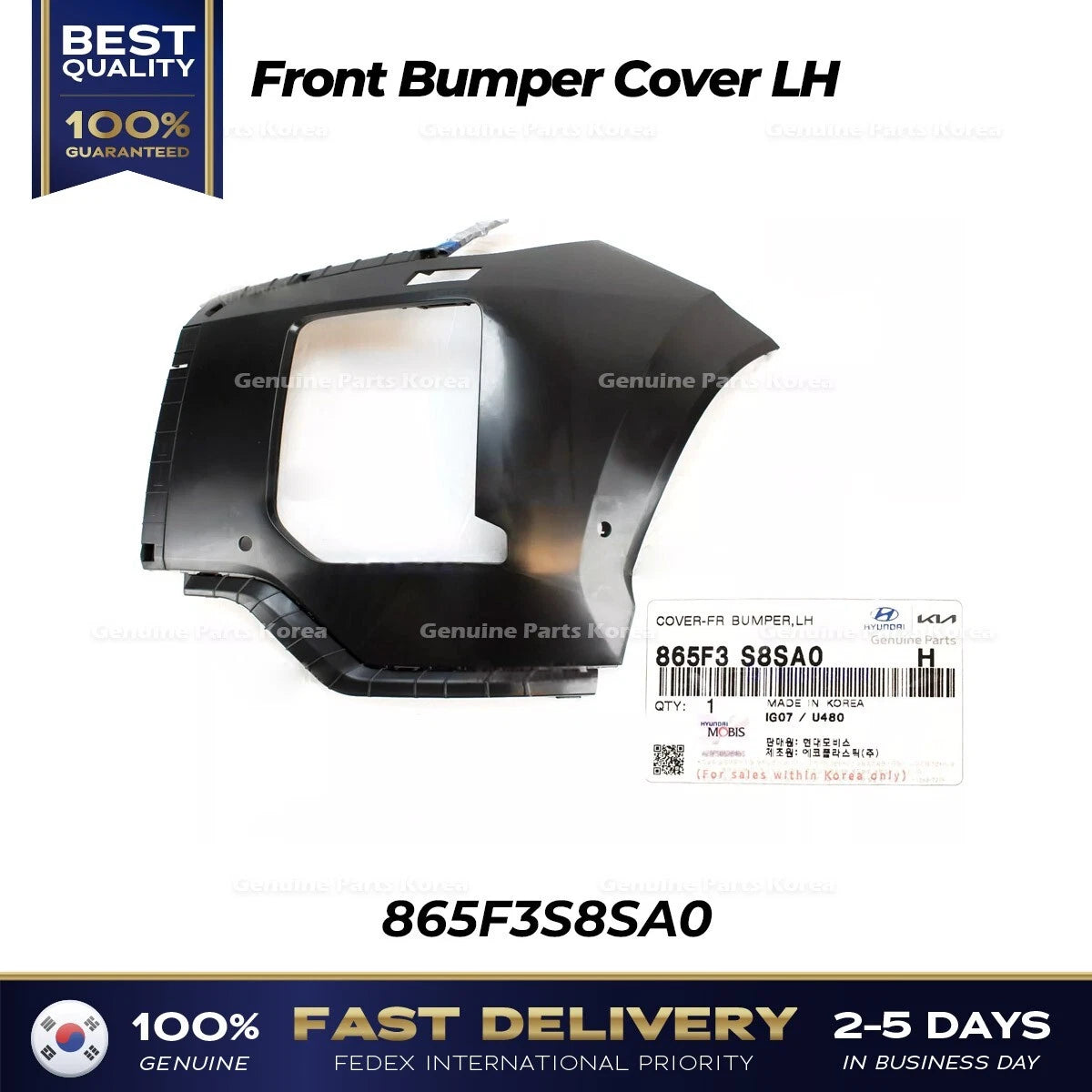 ⭐Genuine⭐ Front Bumper Cover LH 865F3S8SA0 for Hyundai Palisade