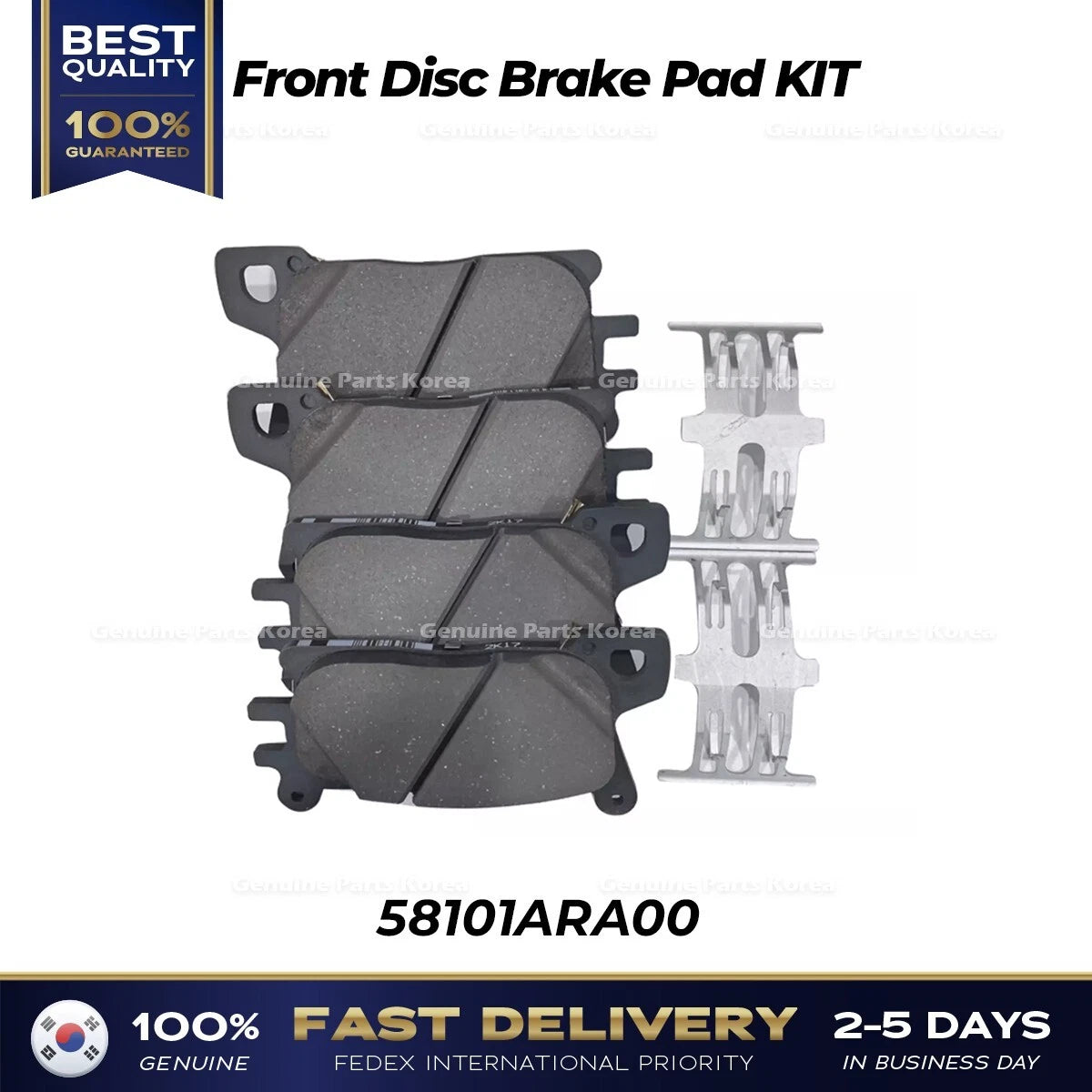 ⭐Genuine⭐ Front Disc Brake Pad KIT 58101ARA00 for Hyundai Genesis GV70