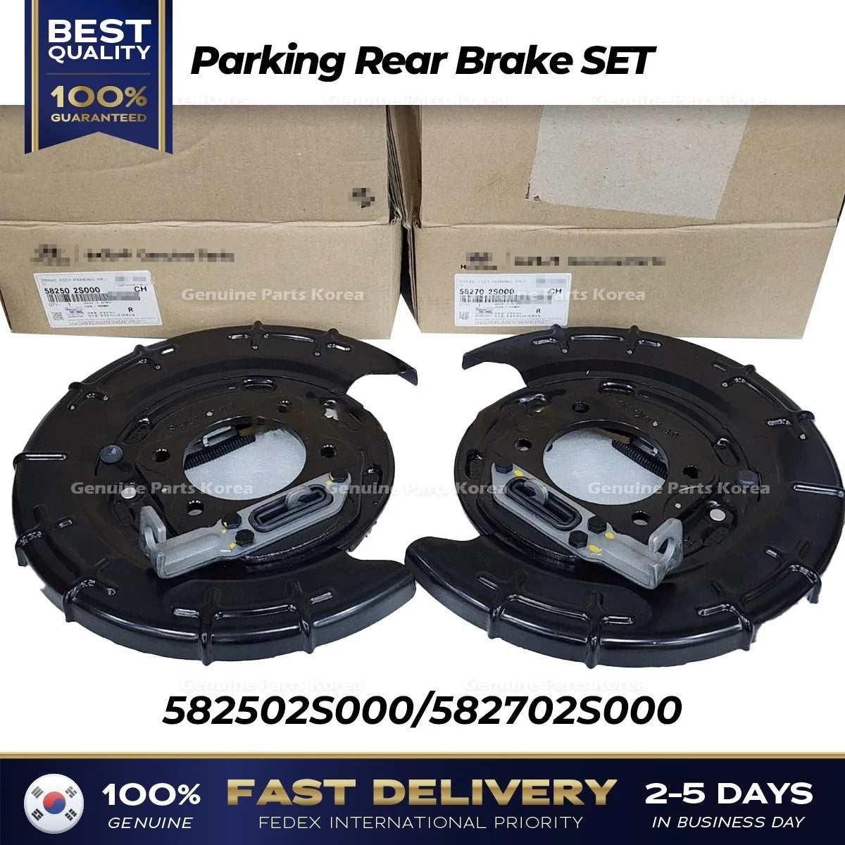 ⭐Genuine⭐ Parking Rear Brake SET 582502S000 582702S000 for Hyundai Tucson