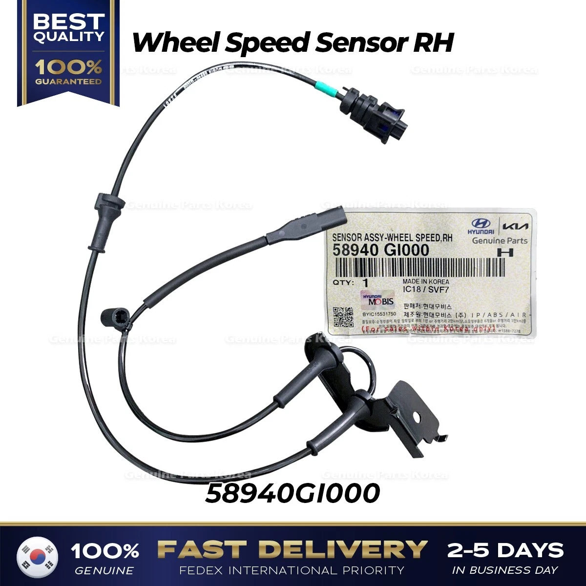 ⭐Genuine⭐ Wheel Speed Sensor RH 58940GI000 for Hyundai Ioniq 5