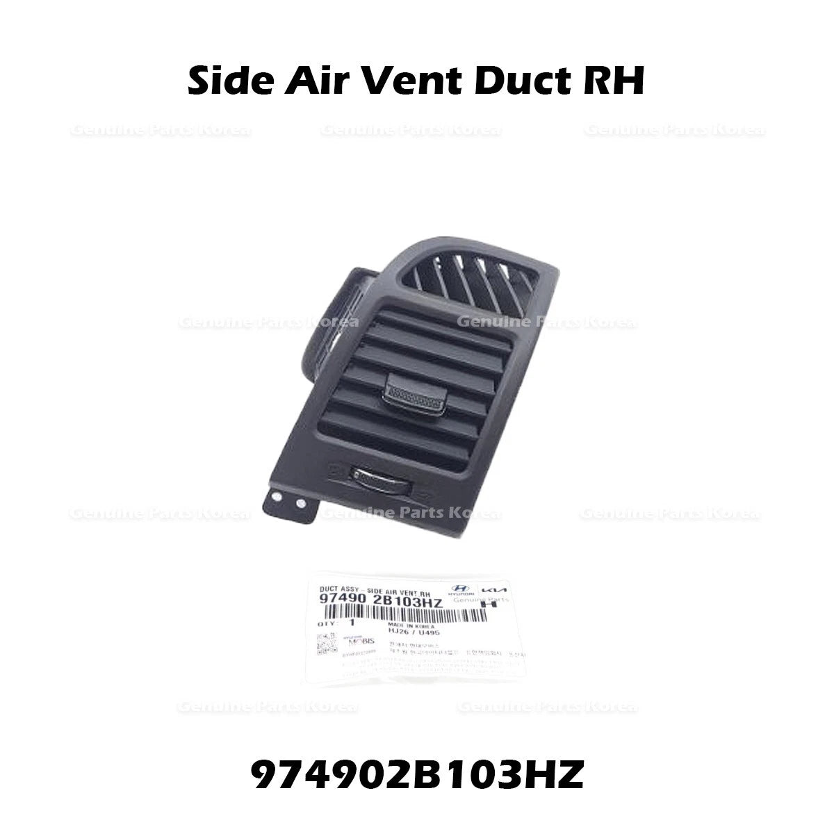 ⭐Genuine⭐ Side Air Vent Duct RH 974902B103HZ for Hyundai Santa Fe