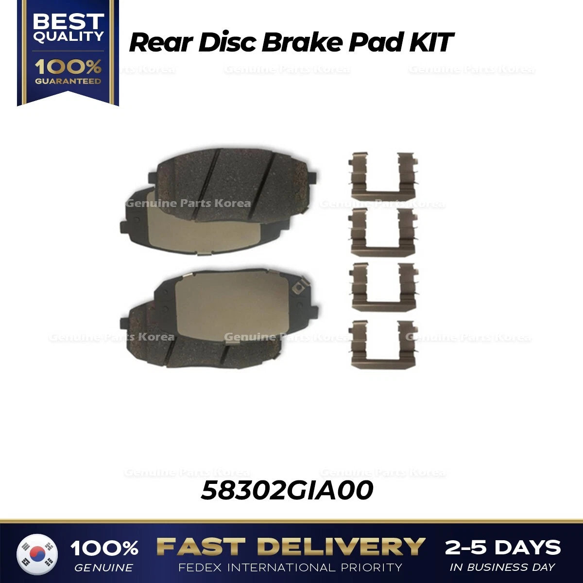 ⭐Genuine⭐ Rear Disc Brake Pad KIT 58302GIA00 for Hyundai Genesis GV60 Kia EV6