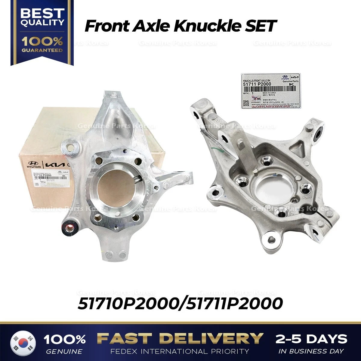 ⭐Genuine⭐ Front Axle Knuckle SET 51710P2000 51711P2000 for Kia Sorento