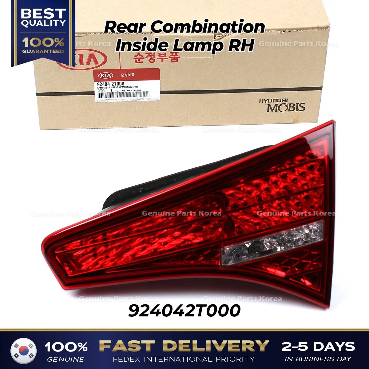 ⭐Genuine⭐ Rear Combination Inside Lamp RH 924042T000 for Kia Optima