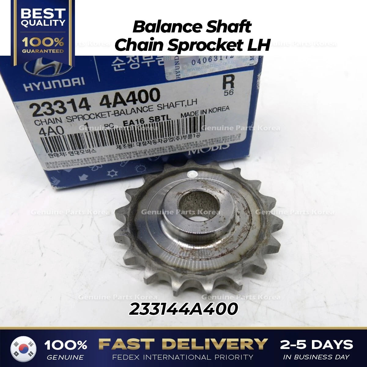 ⭐Genuine⭐ Balance Shaft Chain Sprocket LH 233144A400 for Hyundai H1 Kia Sorento