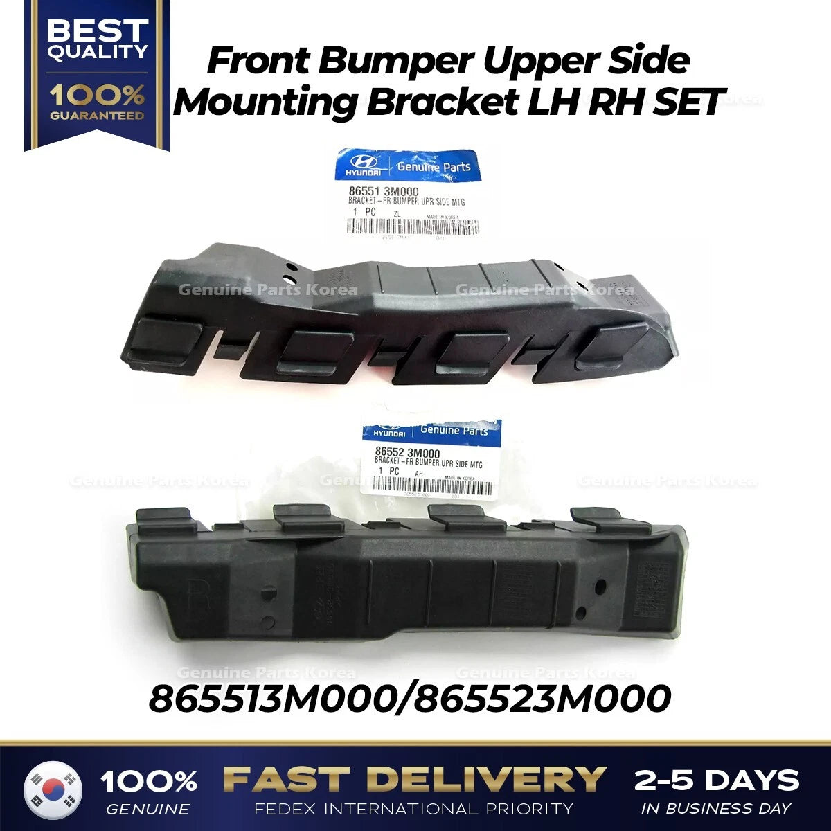 ⭐Genuine⭐ Front Bumper Upper Side Mounting Bracket LH RH SET for Hyundai Genesis