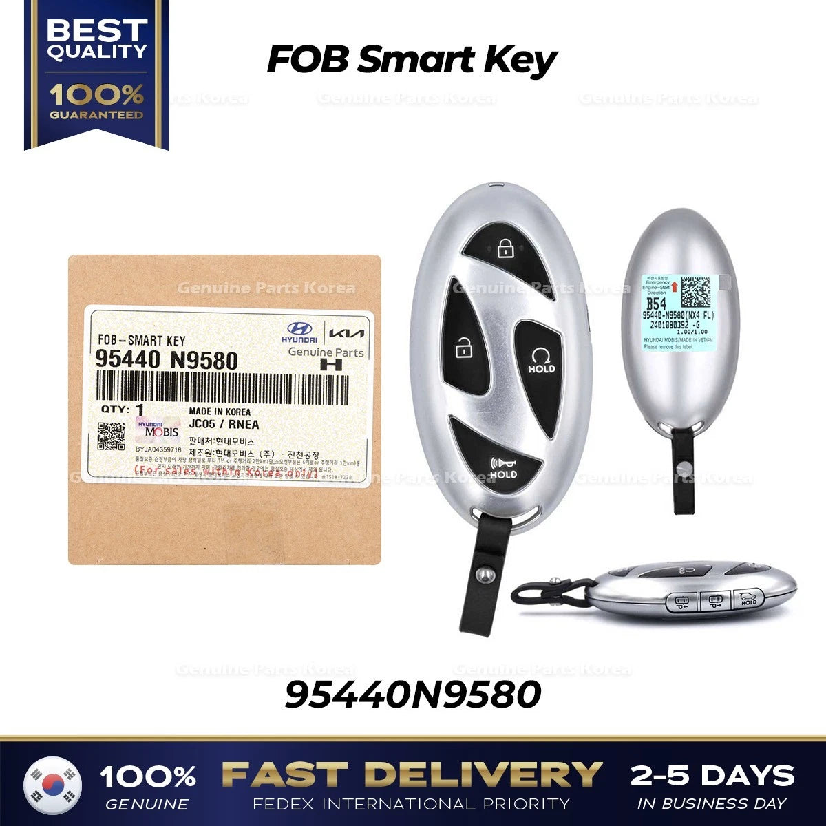 ⭐Genuine⭐ FOB Smart Key 95440N9580 for Hyundai Tucson