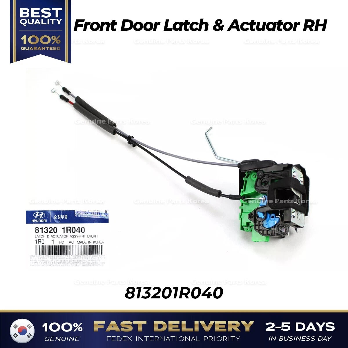 ⭐Genuine⭐ Front Door Latch & Actuator RH 813201R040 for Hyundai Accent