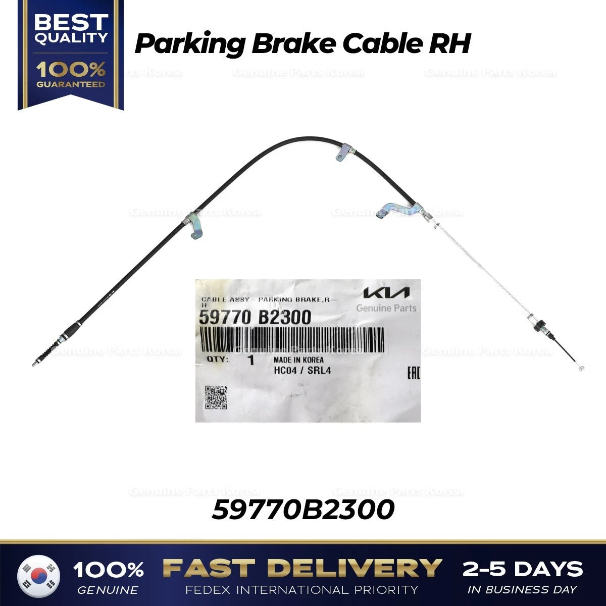 ⭐Genuine⭐ Parking Brake Cable RH 59770B2300 for Kia Soul