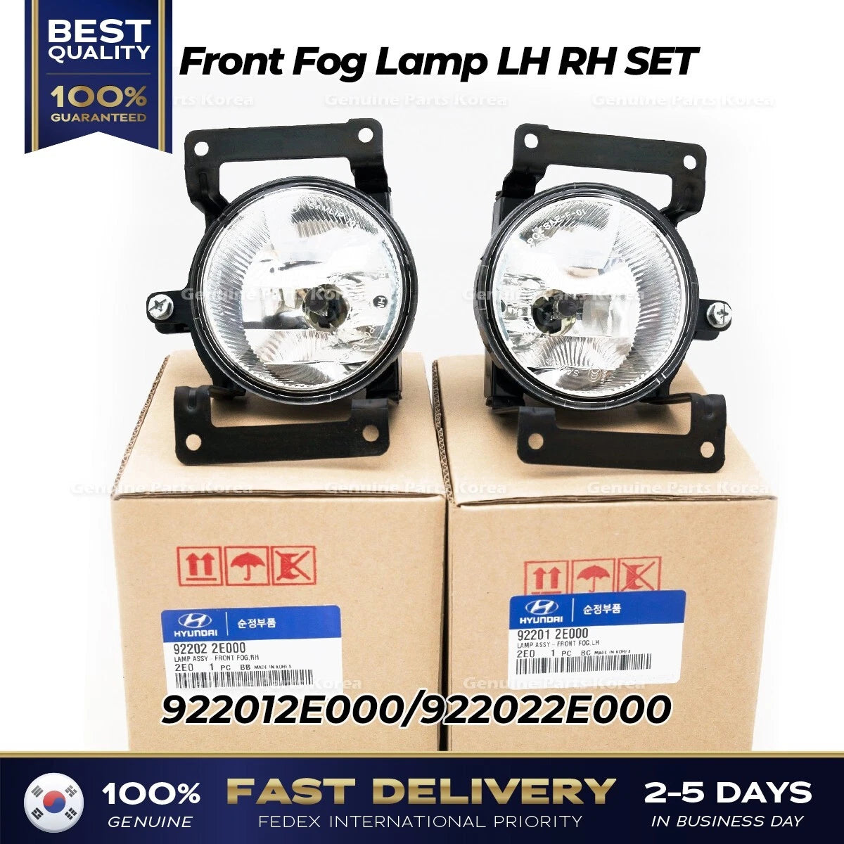 ⭐Genuine⭐ Front Fog Lamp LH RH SET 922012E000 922022E000 for Hyundai Tucson