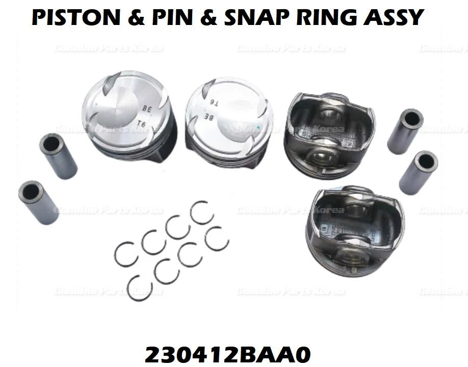 ⭐Genuine⭐ Piston & Pin & Snap Ring Assy 4P 230412BAA0 for Hyundai Kia