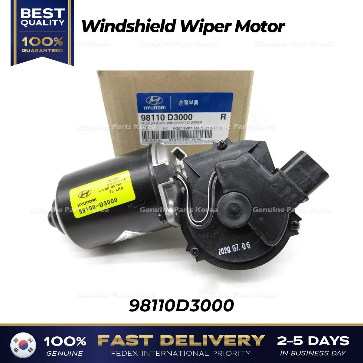 ⭐Genuine⭐ Windshield Wiper Motor 98110D3000 for Hyundai Tucson